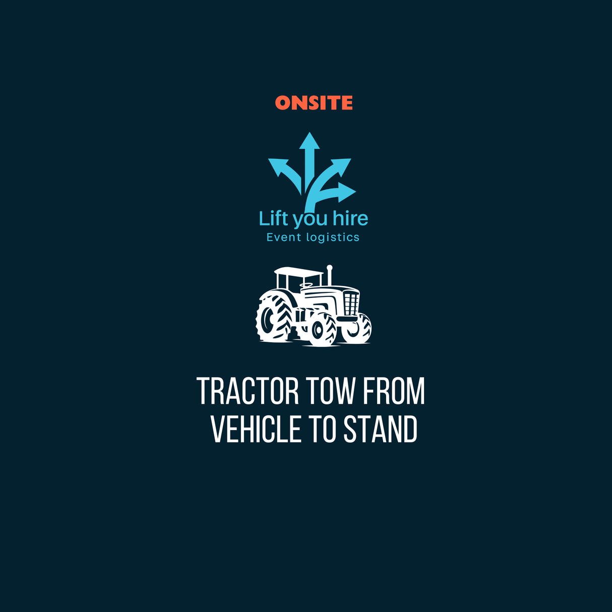 Tractor tow from vehicle to stand - LAMMA 2027