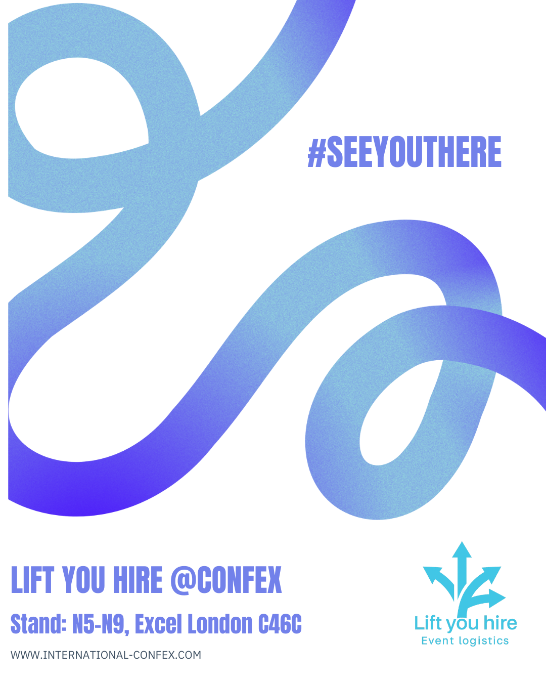 Lift you hire exhibiting at Confex 2026 – Visit us at ExCeL London