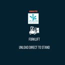 Fork Lift unloading direct to stand -  NEC