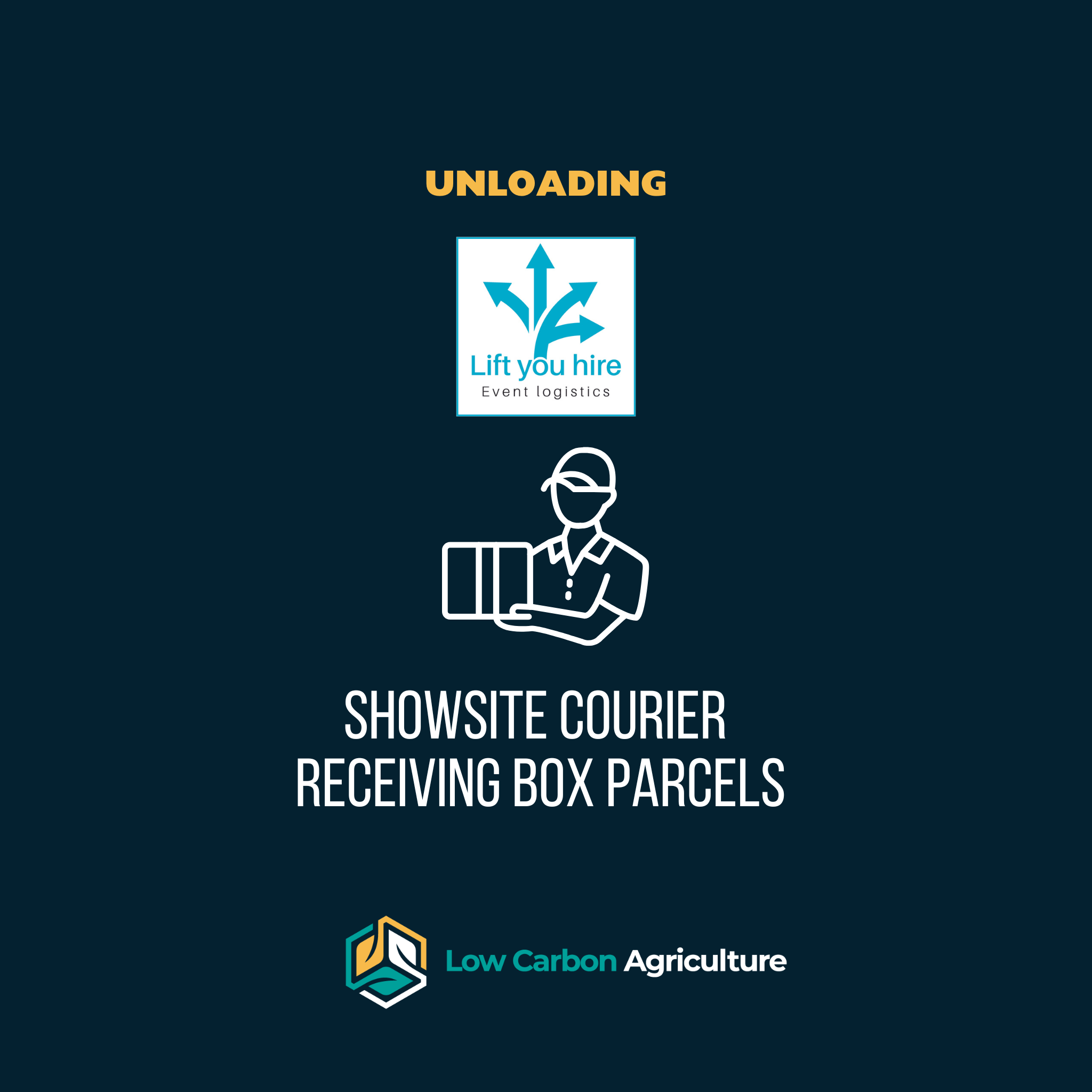 Showsite courier receiving box parcels  -  LCA 2025