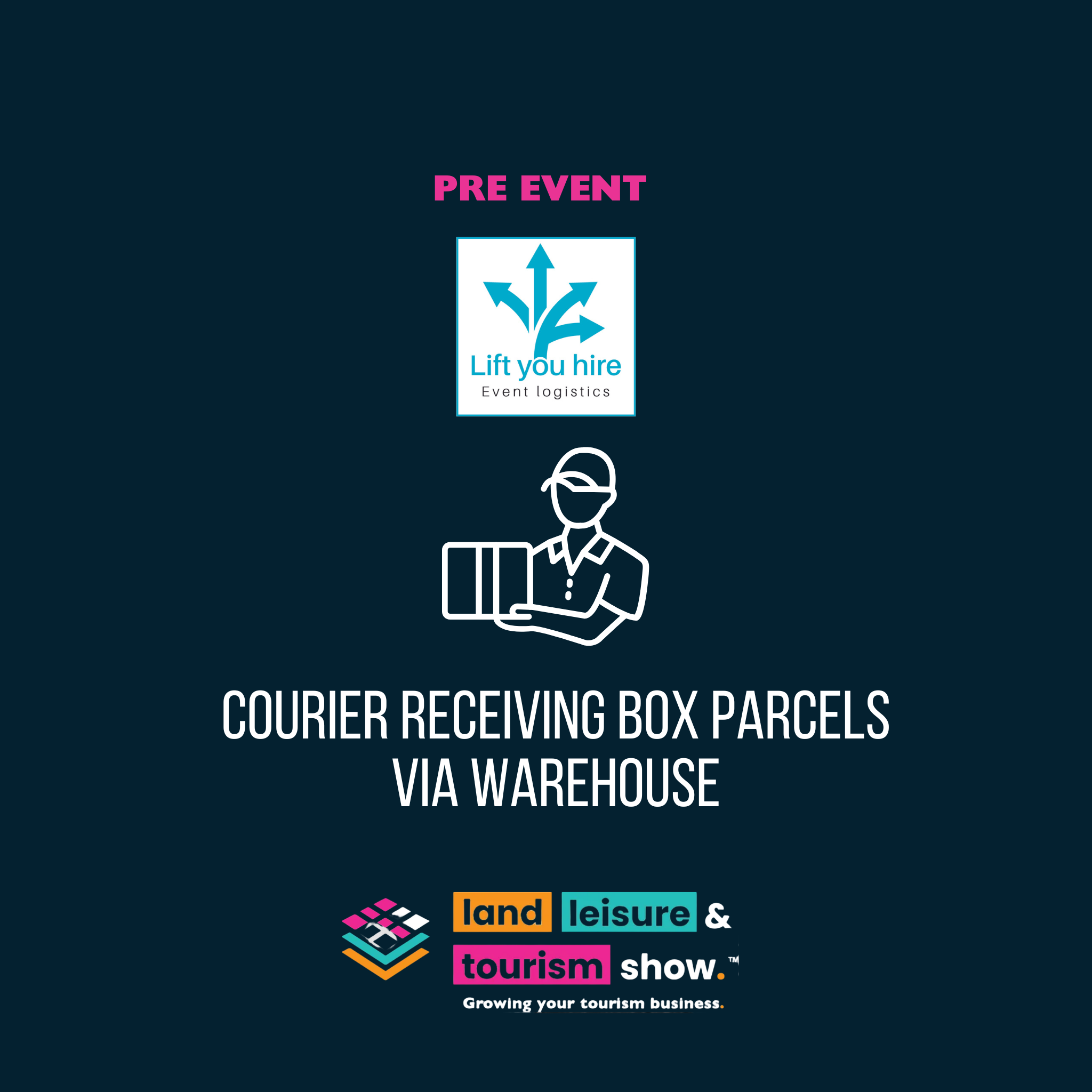 Courier receiving box parcels via warehouse - LLT 2025